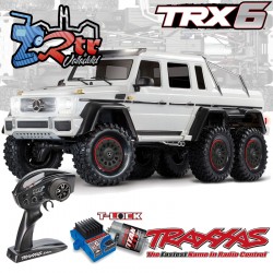 Traxxas TRX-6 6wd 1/10 Scale & Trail Crawler Mercedes G63 AMG Blanco Sin clip