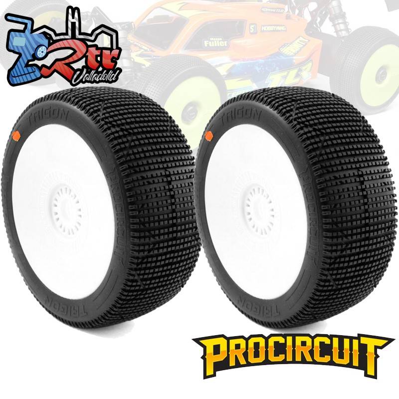 Ruedas Procircuit Trigon V3 Buggy C3 Media en llanta blanca