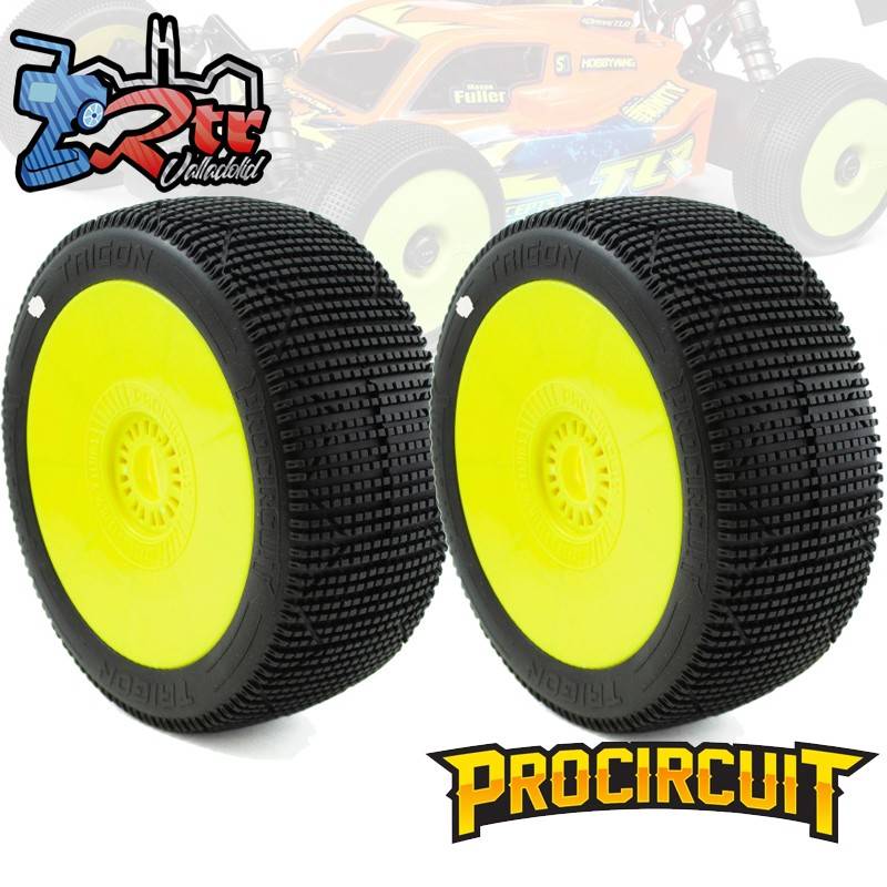 Ruedas Procircuit Trigon V3 Buggy C1 Super Suave en llanta Amarilla