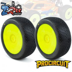 Ruedas Procircuit Claymore V2 Buggy C2 Suave en llanta Amarilla