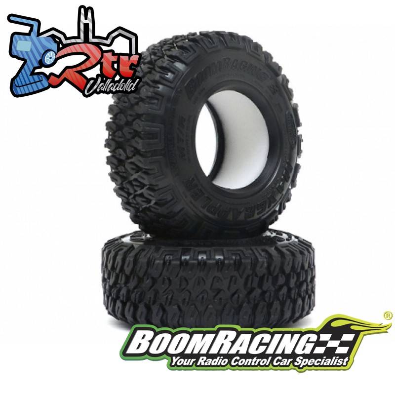 Ruedas Boom Racing Maxgrappler 97x32mm 1.9 compuesto Gekko Negro, con espumas