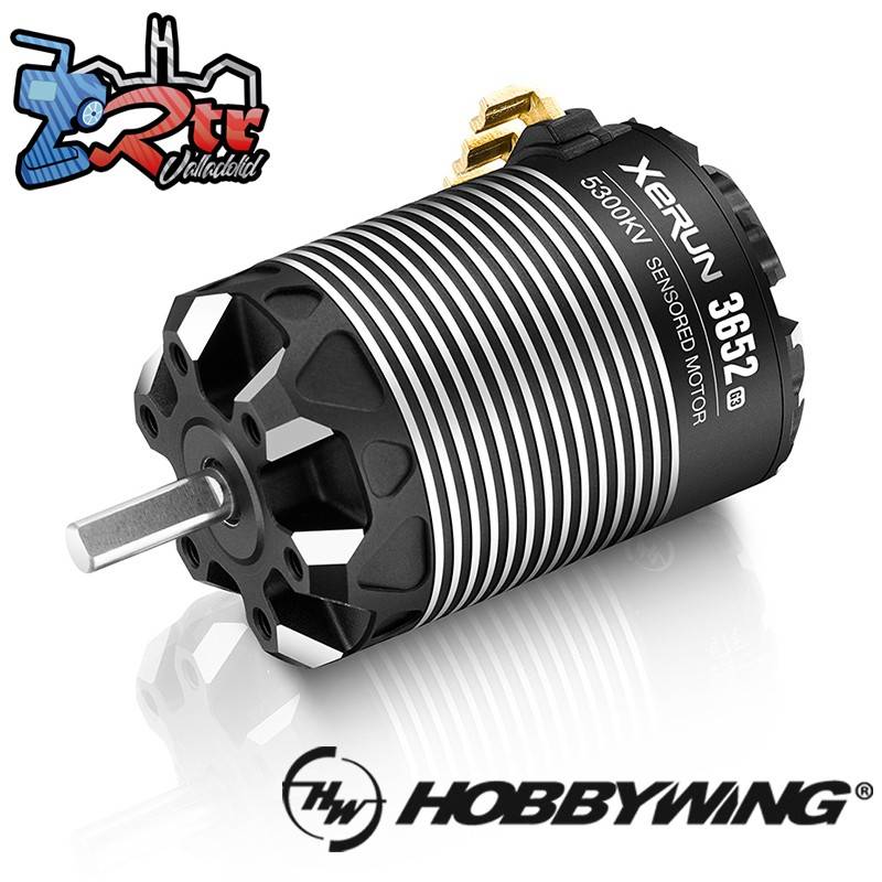 Motor Hobbywing Brushless Xerun 5300kv 3652SD G3 con sensores eje 5mm 1/10