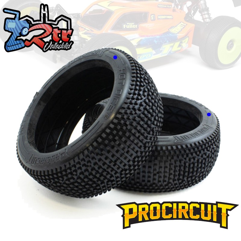 Ruedas Procircuit Hot Dices V2 Buggy C4 Duras sin Espuma