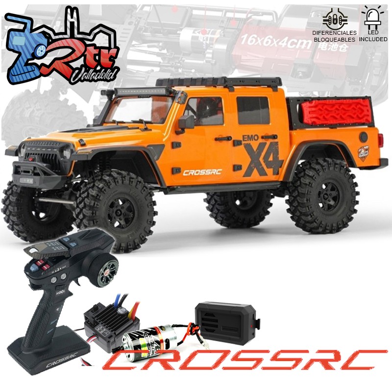 Cross RC EMO X4 1/8 RTR Crawling versión RTR Amarillo