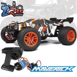 Camión eléctrico Maverick Quantum2 XT 1/10 4WD - Escobillas RTR Naranja