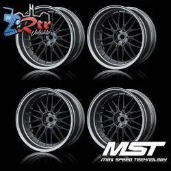 Llantas MST Plata mate, Cromo negro SBK-FS LM Drift MST Outset Variable ( 4 Unidades)  MST832102SBK