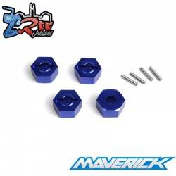 Juego de bujes hexagonales de aluminio de 14 mm Maverick (azul/4 piezas)  MV150473