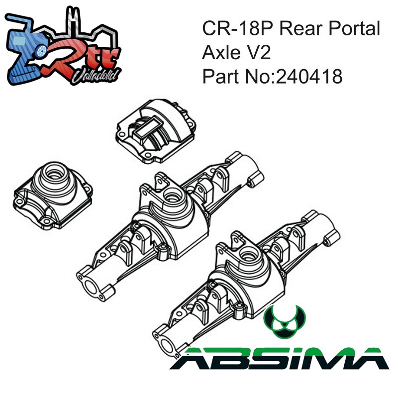 CR-18P Rear Portal Axle V2 Absima AB240418