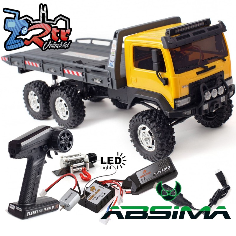 Absima CR-18P "Tow Truck ARKTOS 6x6" 1/18 Amarillo Escobillas