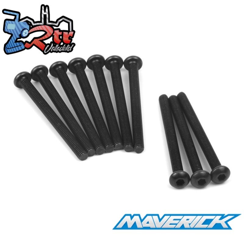 Tornillo de cabeza abotonada M3x36 mm (10 piezas) Maverick MV150479