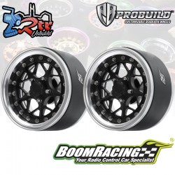 Llantas BoomRacing ProBuild™ 1.9 LGB Ajustable Offset Aluminio 2 Unidades Platinun/Mate negro