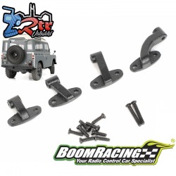 Juego de bisagras de metal para portón trasero Boom Racing para Land Rover® Serie II 88 BRX02381BK