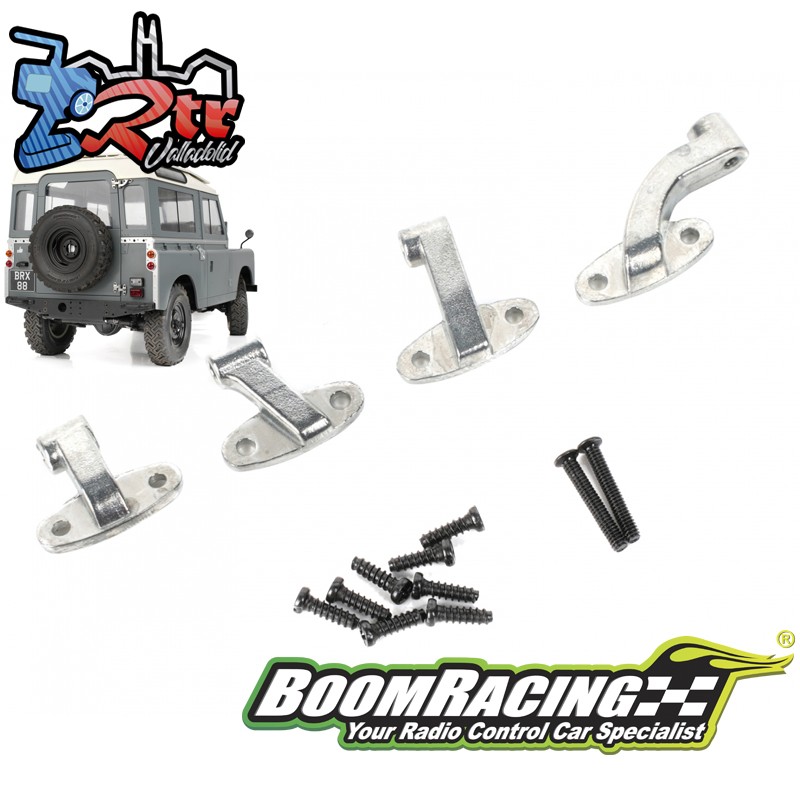 Juego de bisagras de metal para portón trasero Boom Racing para Land Rover® Serie II 88 BRX02381S