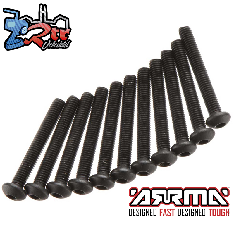 Tornillo de cabeza abotonada de 3 x 22 mm 10 unidades Arrma AR721322