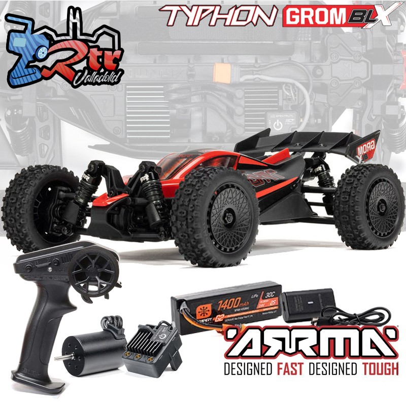 ARRMA Typhon 223S BLX Brushless 4Wd RTR Buggy Rojo Batería y cargador Incluido