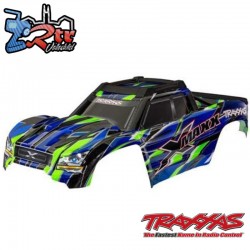 Carrocería, X-Maxx® verde pintada, calcomanías aplicadas Traxxas X-Maxx TRA7867-GRN