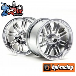 8 SPOKE WHEEL SATIN CHROME (83X56MM/2PCS)