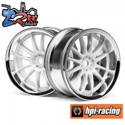 WORK XSA 02C WHEEL 26mm CHROME/WHITE (3mm OFFSET)