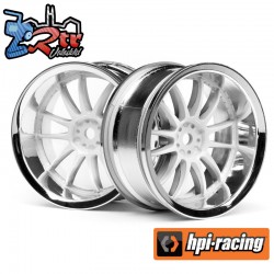 WORK XSA 02C WHEEL 26mm CHROME/WHITE (6mm OFFSET)