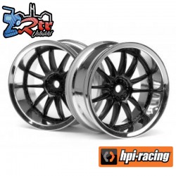 WORK XSA 02C WHEEL 26mm CHROME/BLACK (6mm OFFSET)