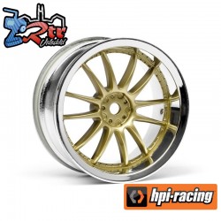 WORK XSA 02C WHEEL 26mm CHROME/GOLD (3mm OFFSET)