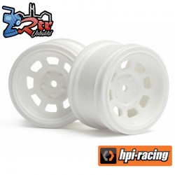 VINTAGE STOCK CAR WHEEL 31mm White (6mm OFFSET)