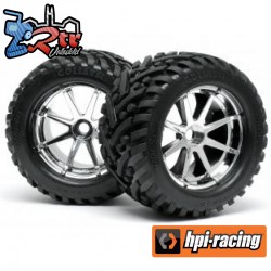 MOUNTED GOLIATH TYRE 178X97MM  ON BLAST WHEEL CHROM