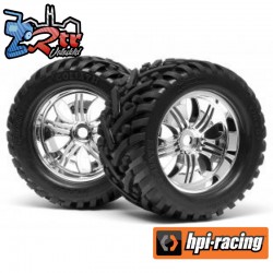 MOUNTED GOLIATH TYRE 178X97MM  ON TREMOR WHEEL CHROM